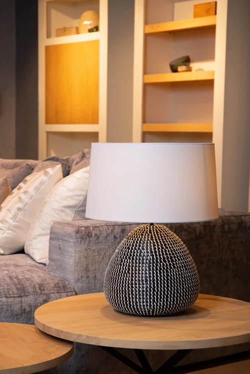 Lucide MADUKA - Tischlampe - Ø 45 cm - 1xE27 - Schwarz | Premium - Atmosphäre 1